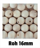 Holzperlen 16mm roh